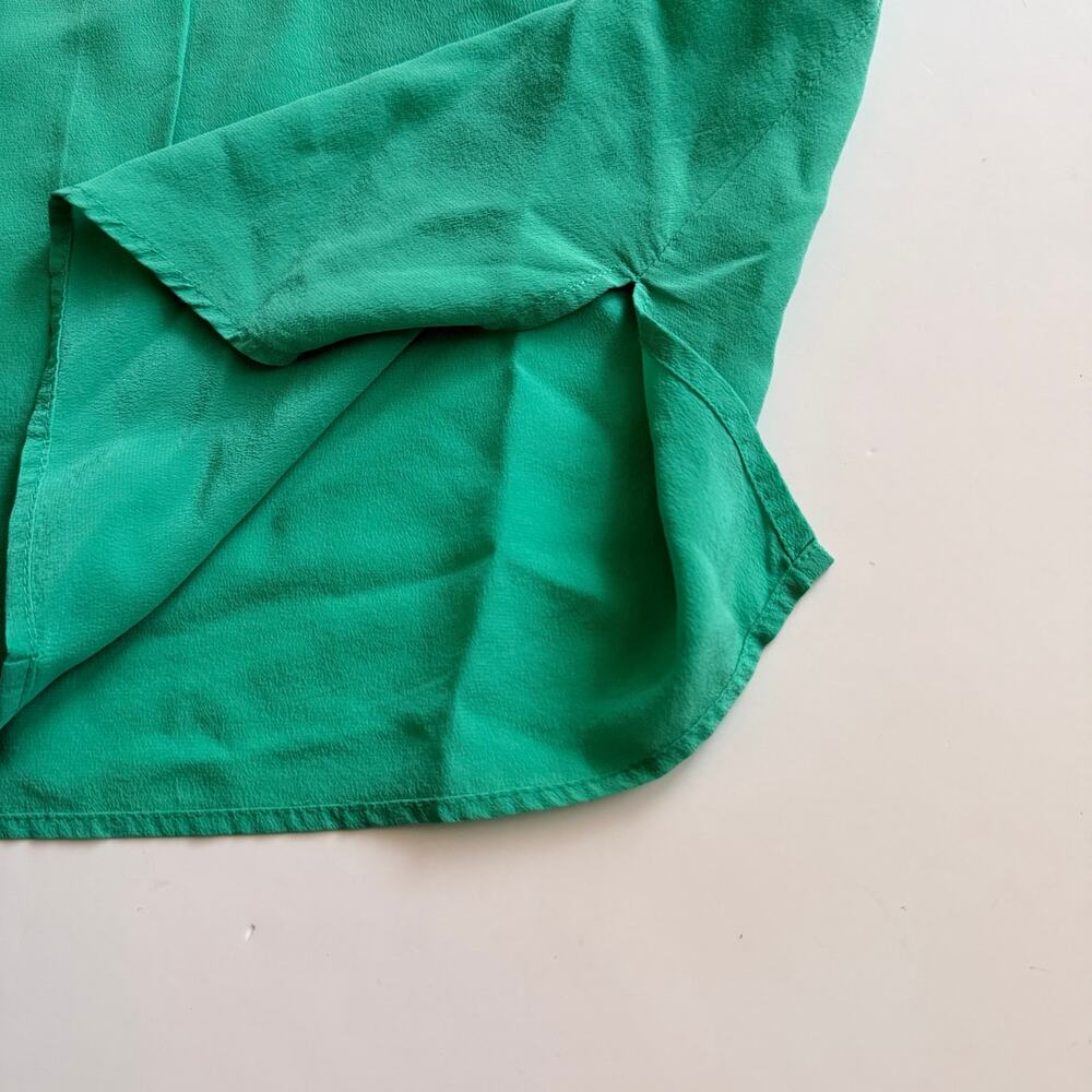 Daniel Rainn Green Silk Cap Sleeve Blouse - Size Unknown - Picture 2 of 7
